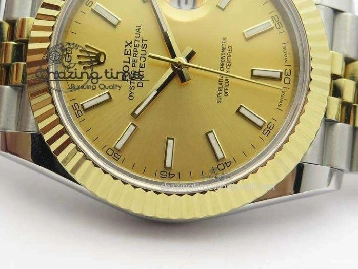 MiroTime 0115 DateJust II 41mm SS YG BP Maker Best Edition Gold Dial On New Version Jubilee Bracelet A Premium 3603